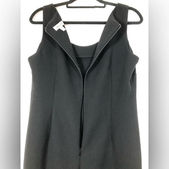 Coldwater Creek P12 Black Midi Dress Minimalist Classic Chic Modern Timeless - Picture 8 of 13